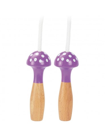 Corde à sauter mauve à pois