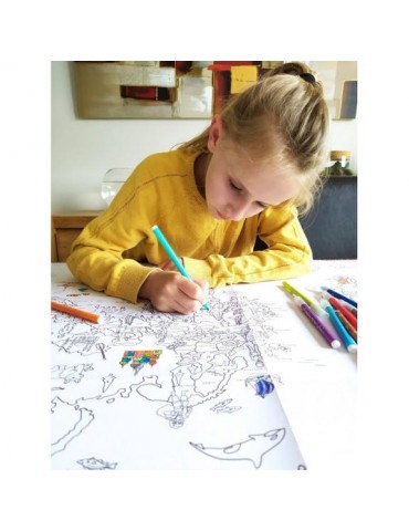 Carte du monde géante à...