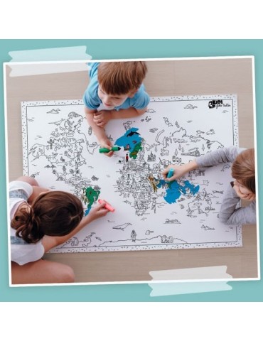 Carte du monde géante à...