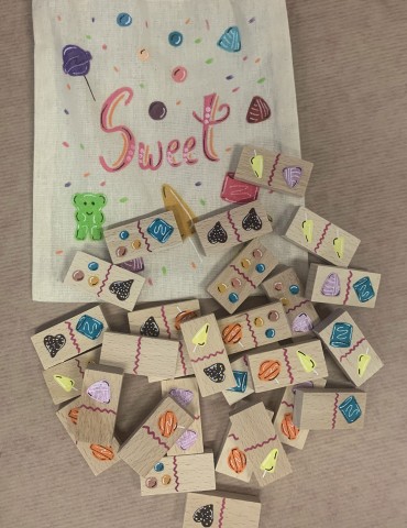 Domino en bois 28 pièces -...